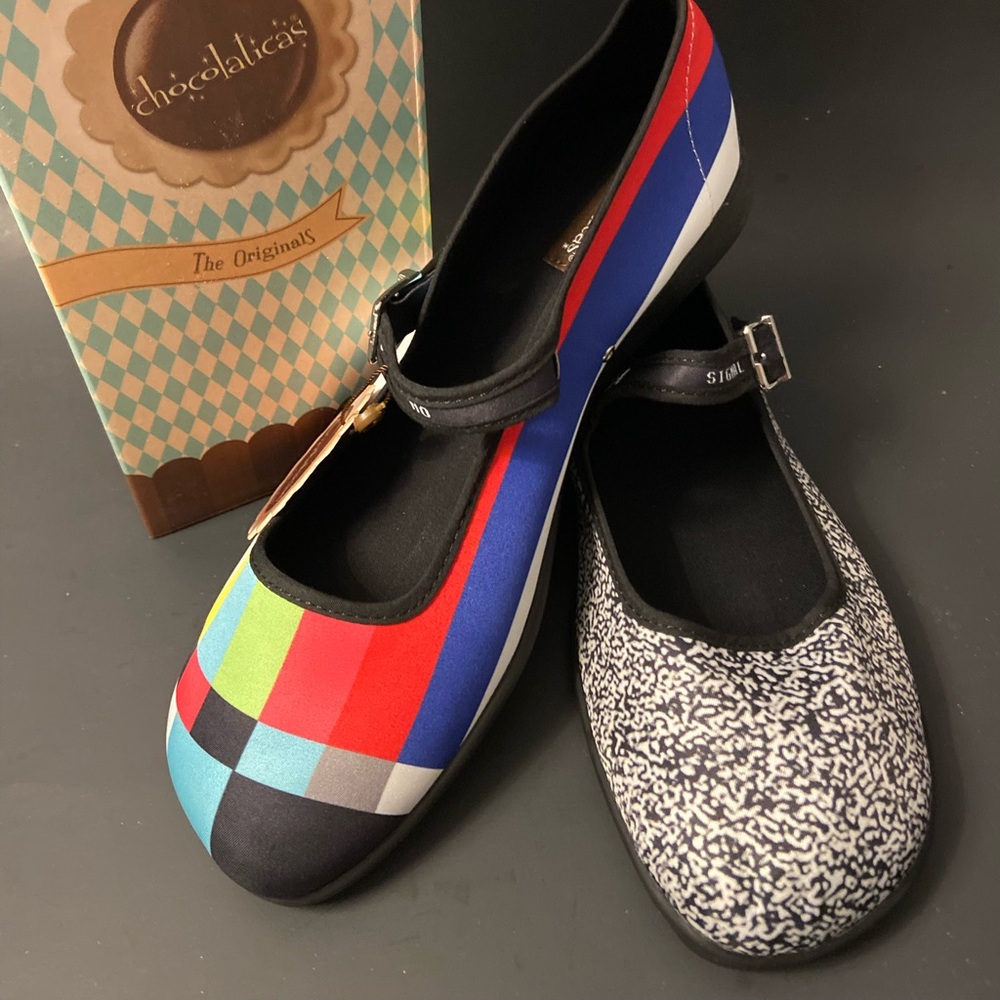Hot Chocolate Design Mary Jane Flats – “No Signal”